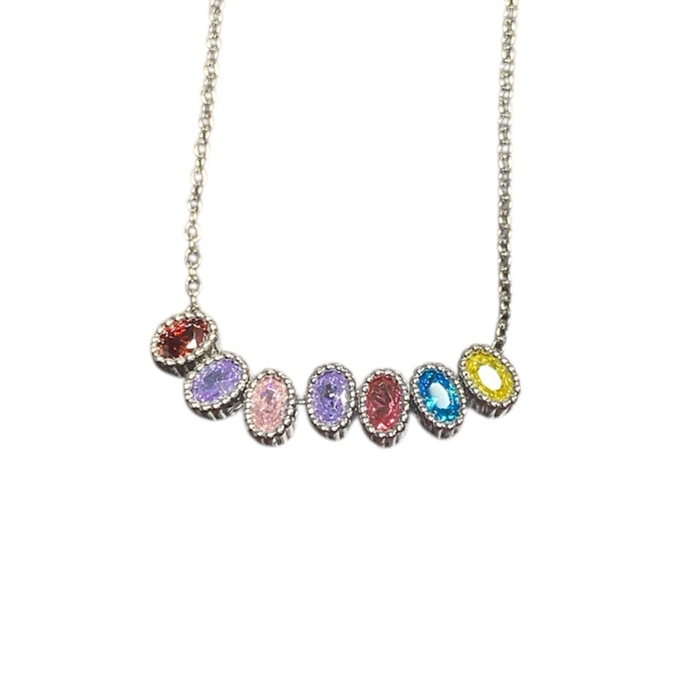 NWT Multicolor Gemstone Necklace - Picture 2 of 2